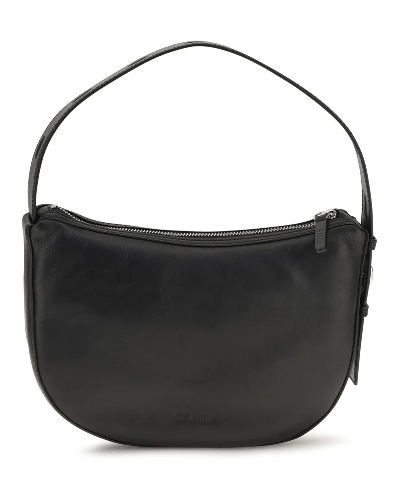 STAUD Levi Calfskin Leather Shoulder Bag — Black Black