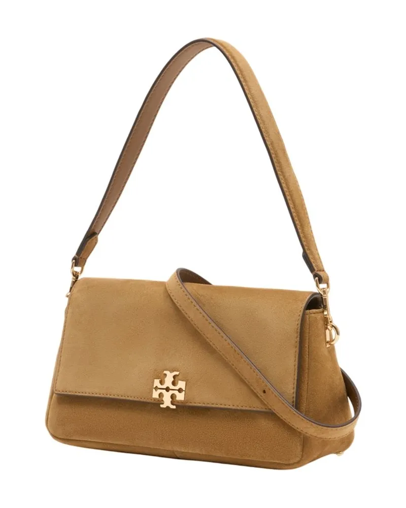 Tory Burch Women's Charlie Small Shoulder Bag -  Leather Brown Calfskin Shoulder-Hobo-Bags Brown