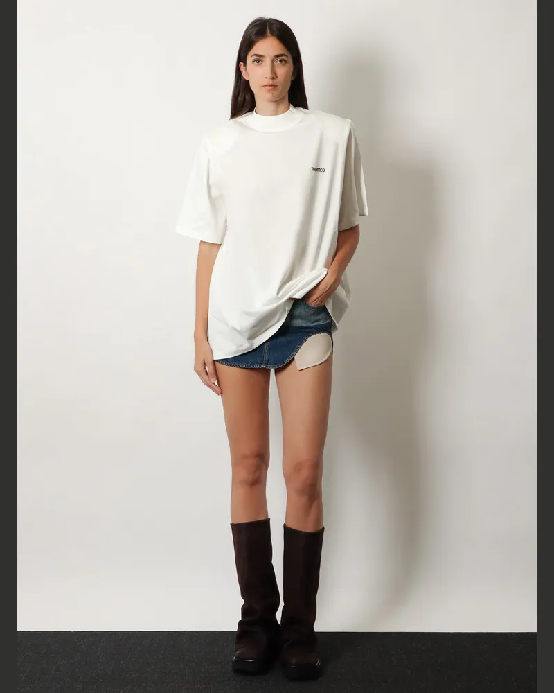 ATTICO Women's T-Shirt Oversized White Cotton T-Shirts & Jerseys White