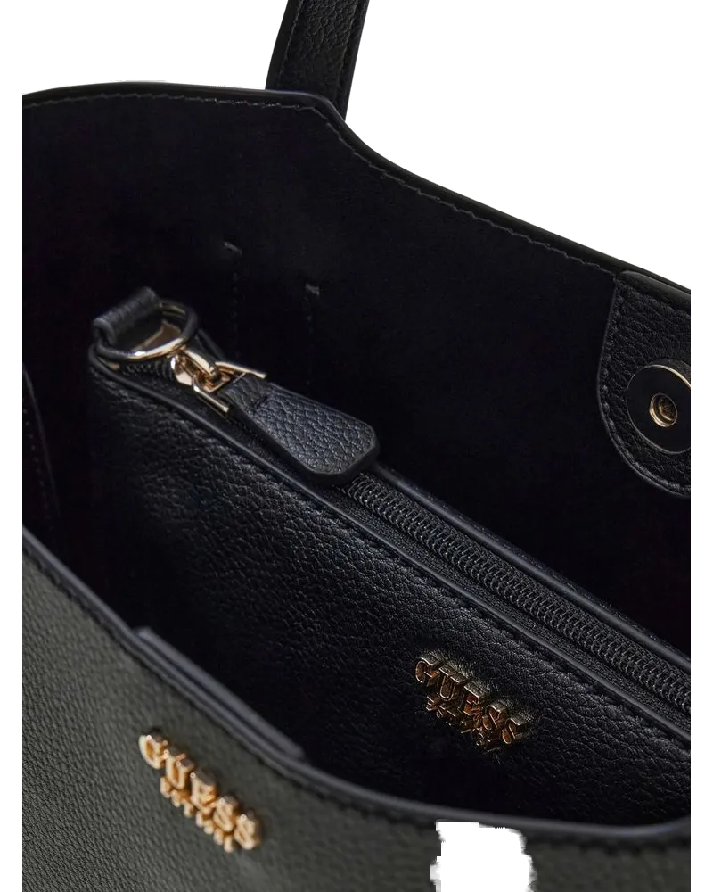 Guess Women's Satchel Bag Black Polyurethane - Satchel-Bags Black