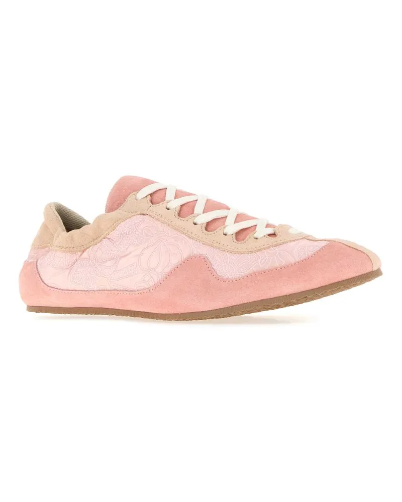 Cecilie Bahnsen Fabric and Suede Sneakers — Pink Pink