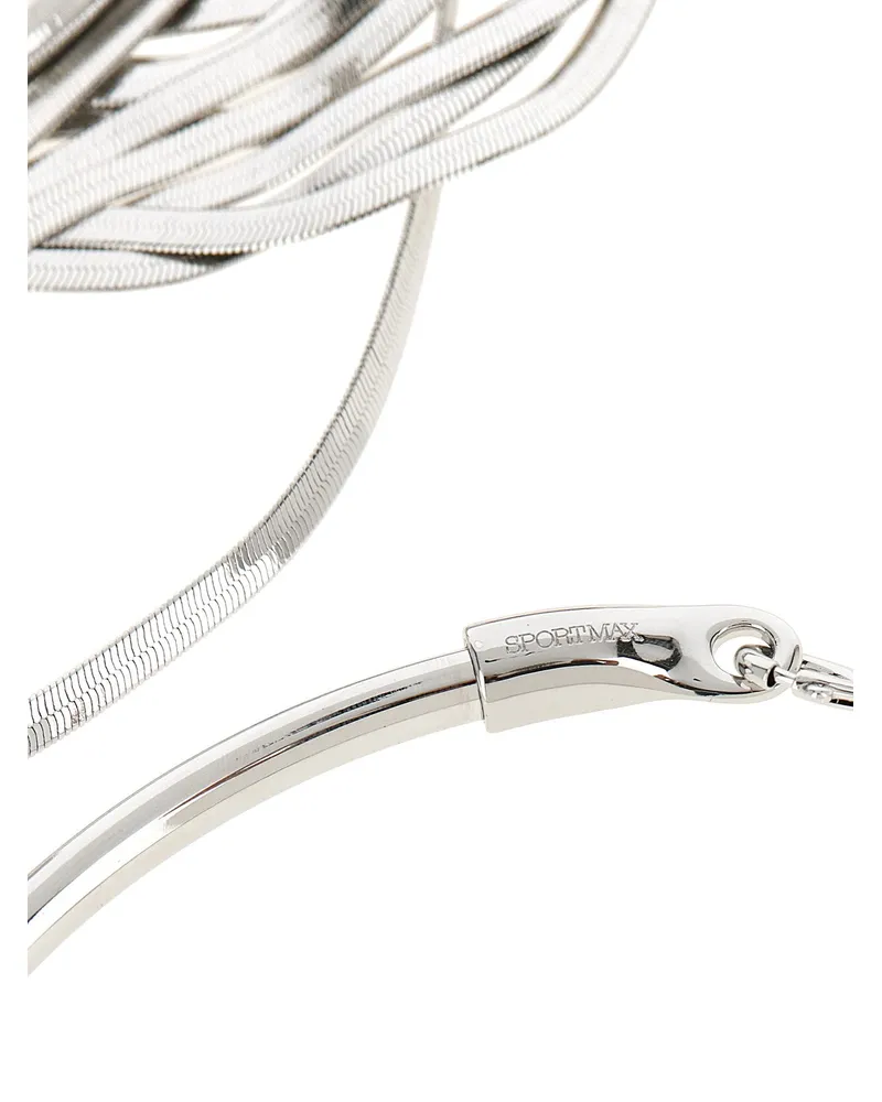 SPORTMAX Uscio Necklace — Silver Silver