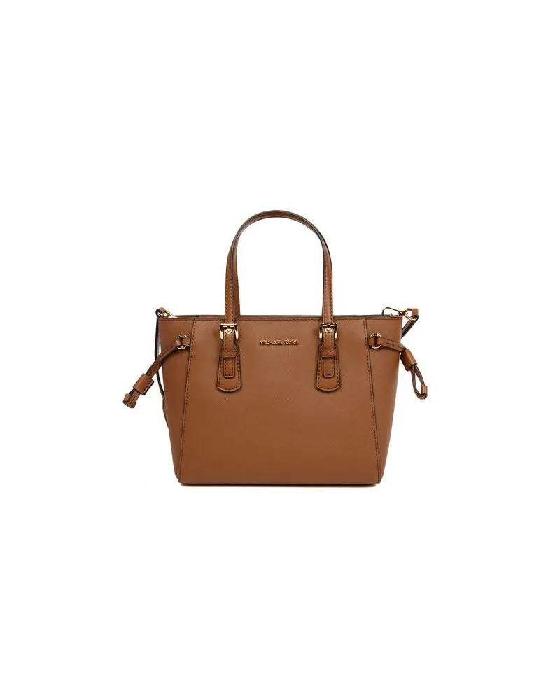 Michael Kors Women's Tote Luggage Leather Tote-bags Brown