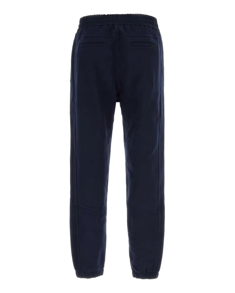 Saint Laurent Men's Dark Blue Cotton Joggers Marine Exterior: Pantaloni Trousers Navy