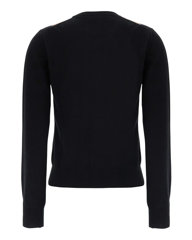 Jucca Argyle-Knit Wool Sweater — Black Black