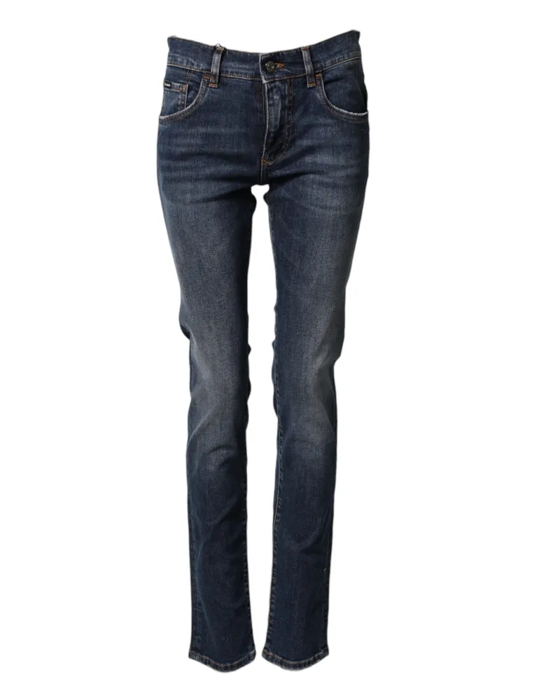 Dolce & Gabbana Cotton Stretch Denim Jeans — Blue Blue