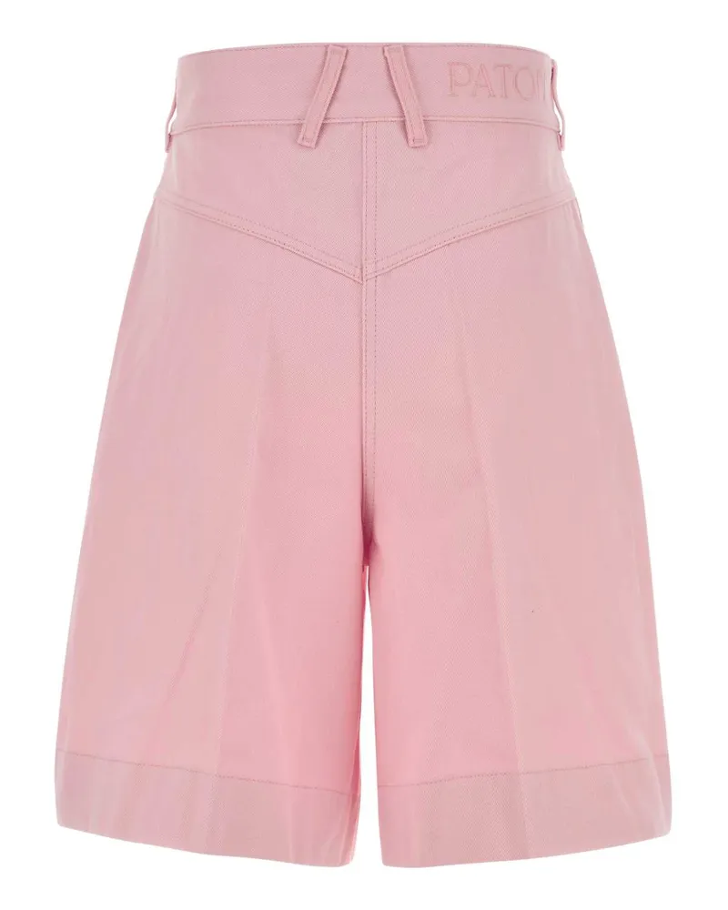 Patou Women's Pink Cotton Bermuda Shorts Pinksunset Exterior Pink
