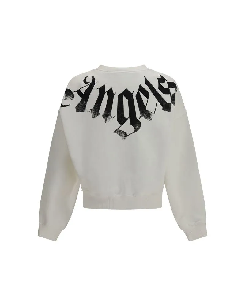 Palm Angels Men White Cotton Sweatshirt Clothing White