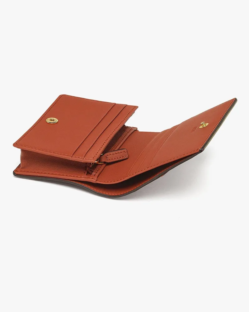 MCM Spanish Calfskin Diamond Snap Wallet — Brown Brown