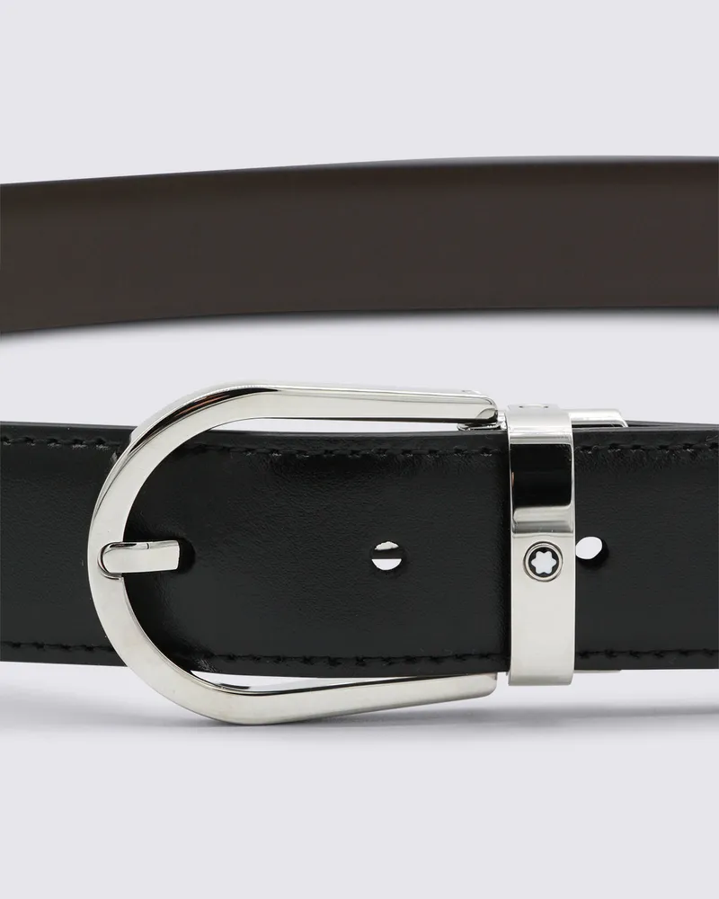 Montblanc Men's Belts Black - Ebony _le Black