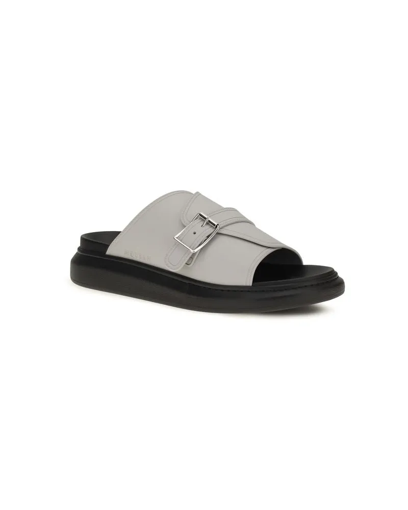 Alexander McQueen Men's Gray Polyurethane Sandals Gray