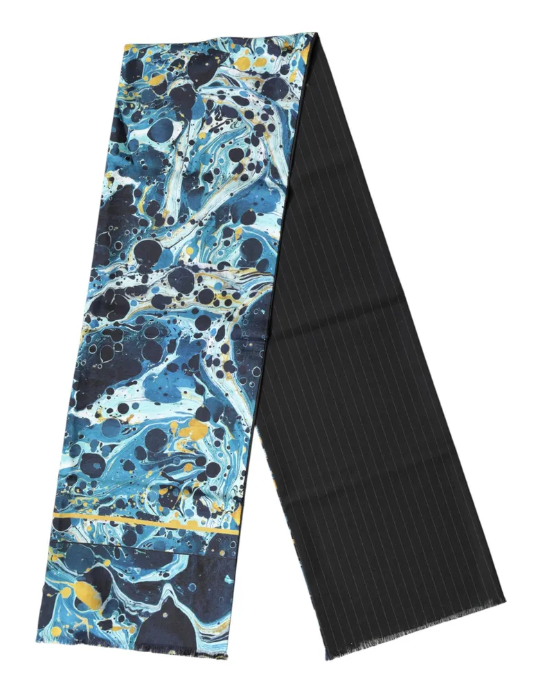 Dolce & Gabbana Men's Multicolor Marble Neck Wrap Foulard Scarf 01+pl+se+wo Multicolor