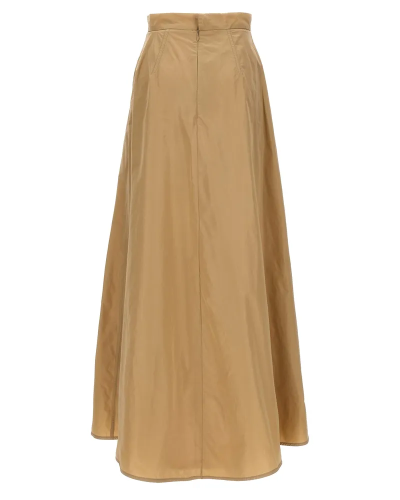 Jil Sander Flared Long Skirt — Beige Beige