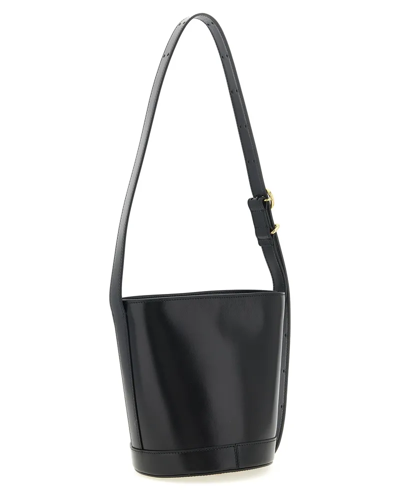 Jil Sander Women's Black Calfskin Shoulder Bag Black