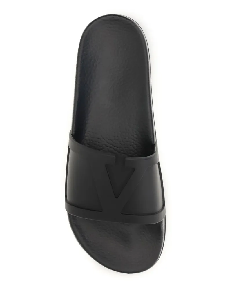 Valentino Garavani Men's Slider Sandals Coolside Rubber Black Black