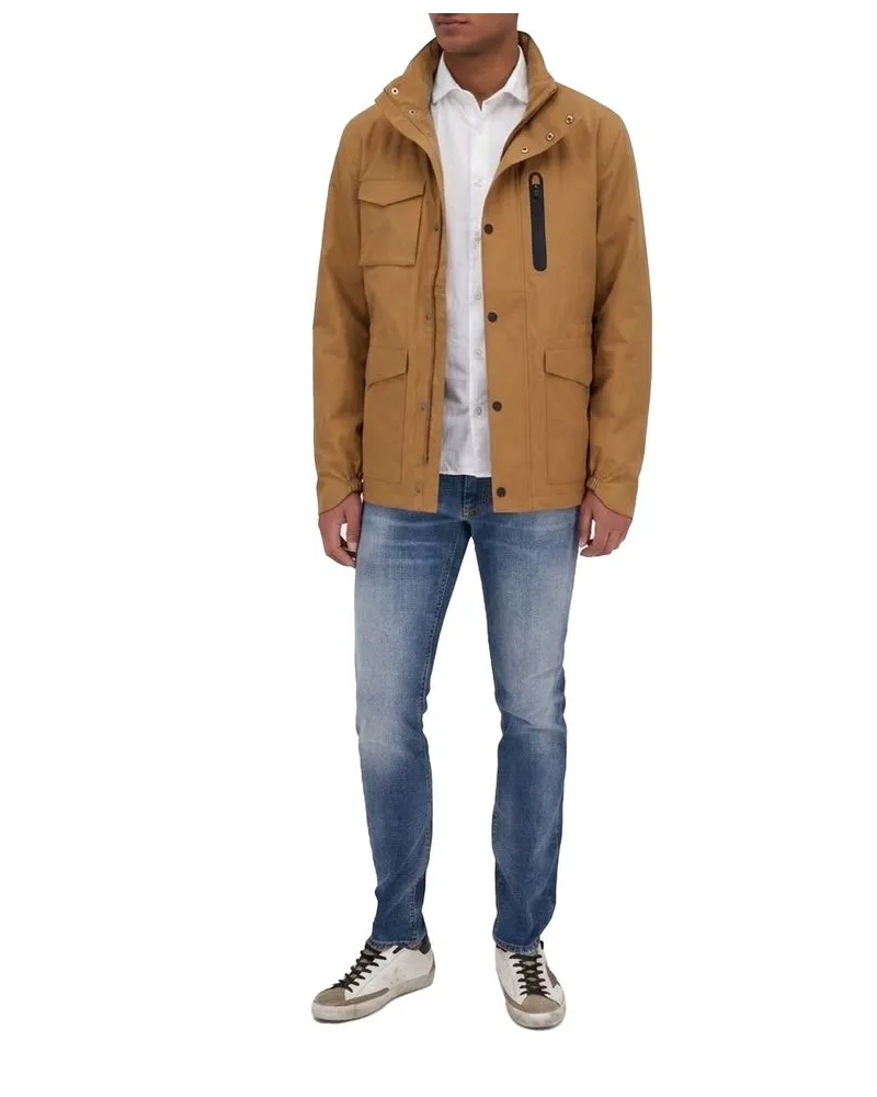 Herno Men's Brown Polyester Shell Jacket Clothing Brown