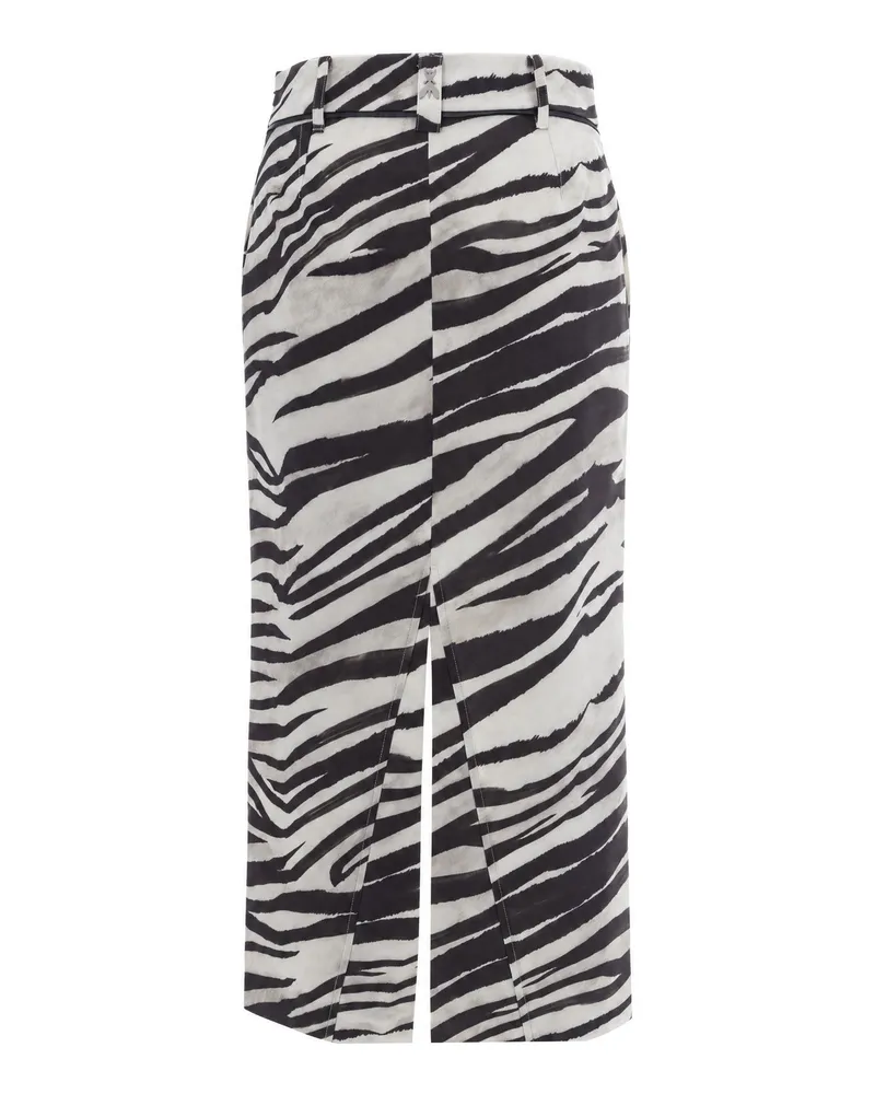 Patrizia Pepe Zebra Print Skirt — Black Black