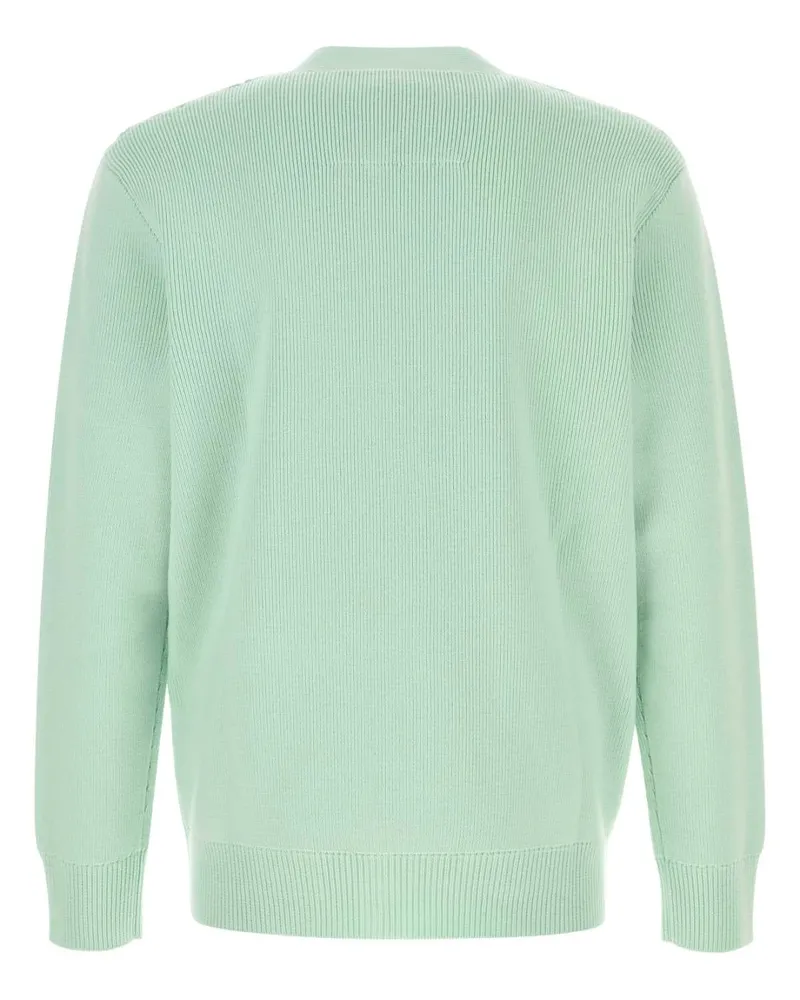 Givenchy Men's Pastel Green Wool Blend Cardigan Aquagreen Exterior: Viscose Maglieria Green