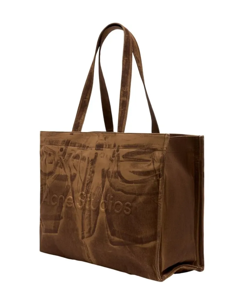 Acne Studios Unisex Ac Ux Bags000039 Shopper Bag -  Cotton Brown Totes-Shopping-Bags Brown