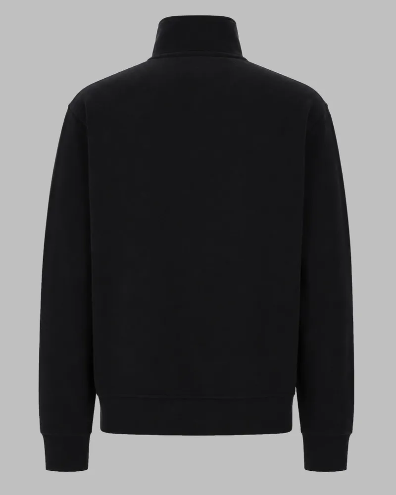 Dsquared2 Men's Quarter-Zip Cotton Sweatshirt Black Sweatshirts Sweater Black