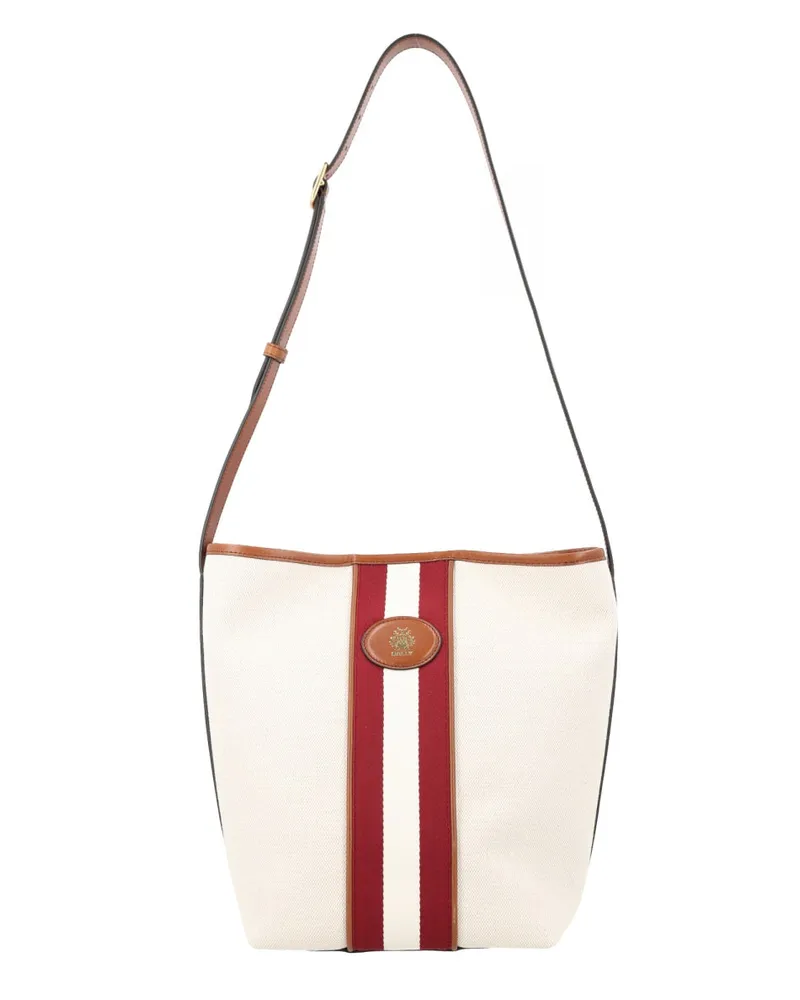 Bally Women's Shoulder Bag Sign Ivory Cotton Ivory