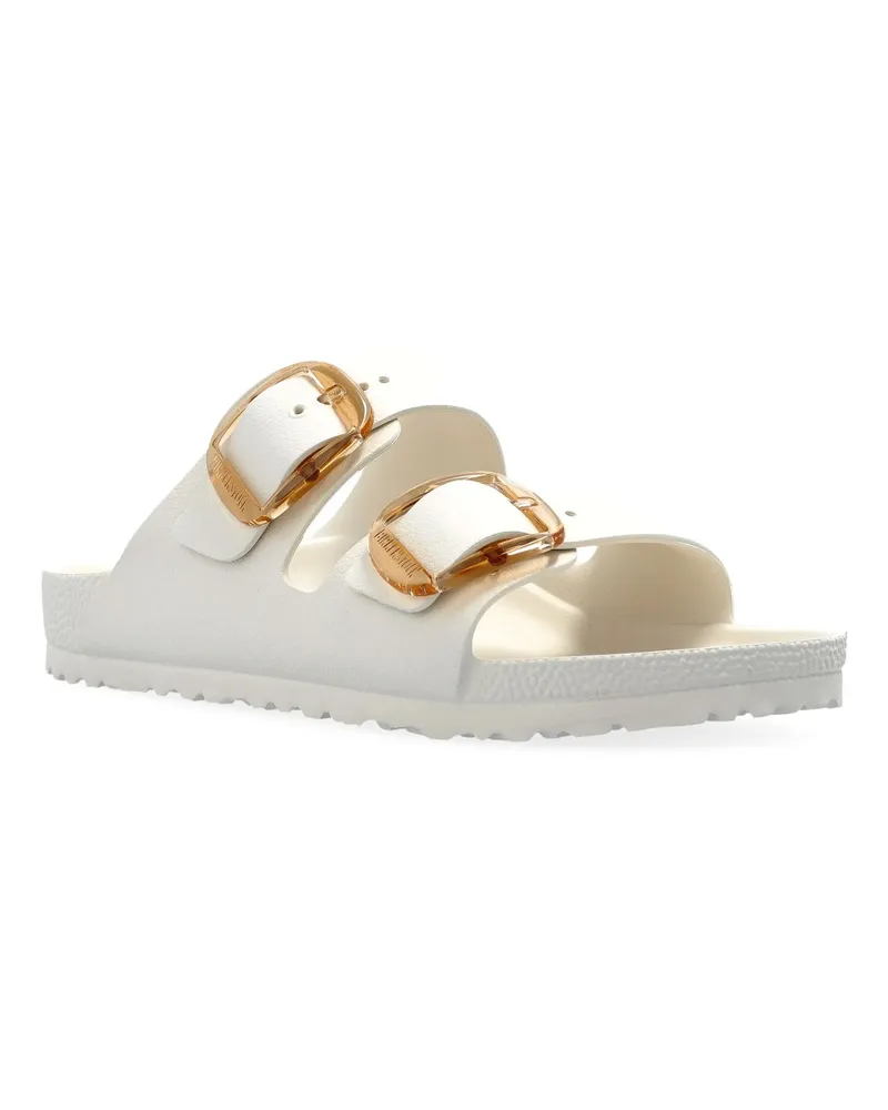 Birkenstock Women's Slides Arizona Big Buckle Eggshell Slippers Flat Shoes Beige