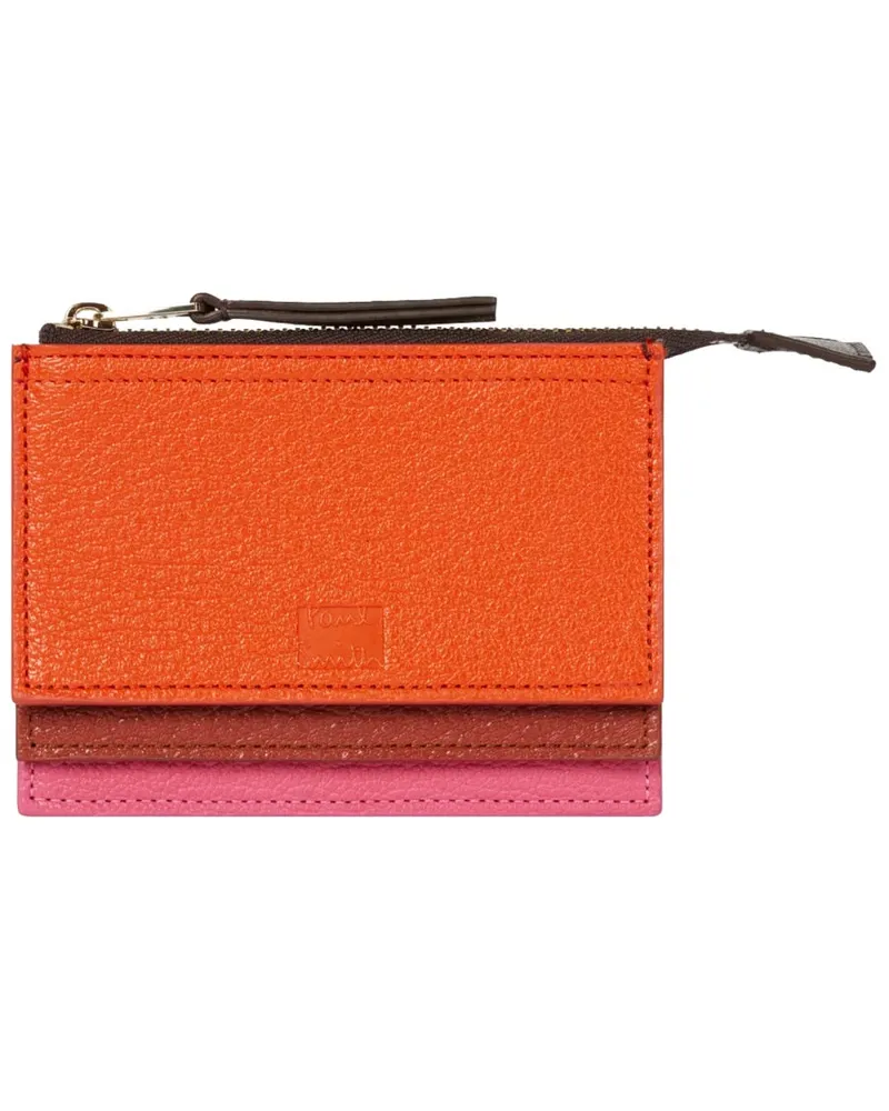 Paul Smith Full-Grain Leather Card Case — Orange Orange
