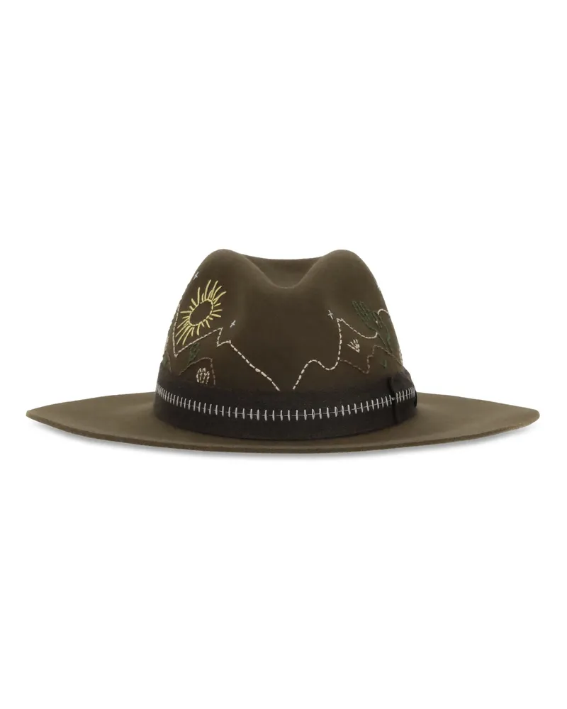 Golden Goose GUP02719P002733 Fedora Hat — Green Green
