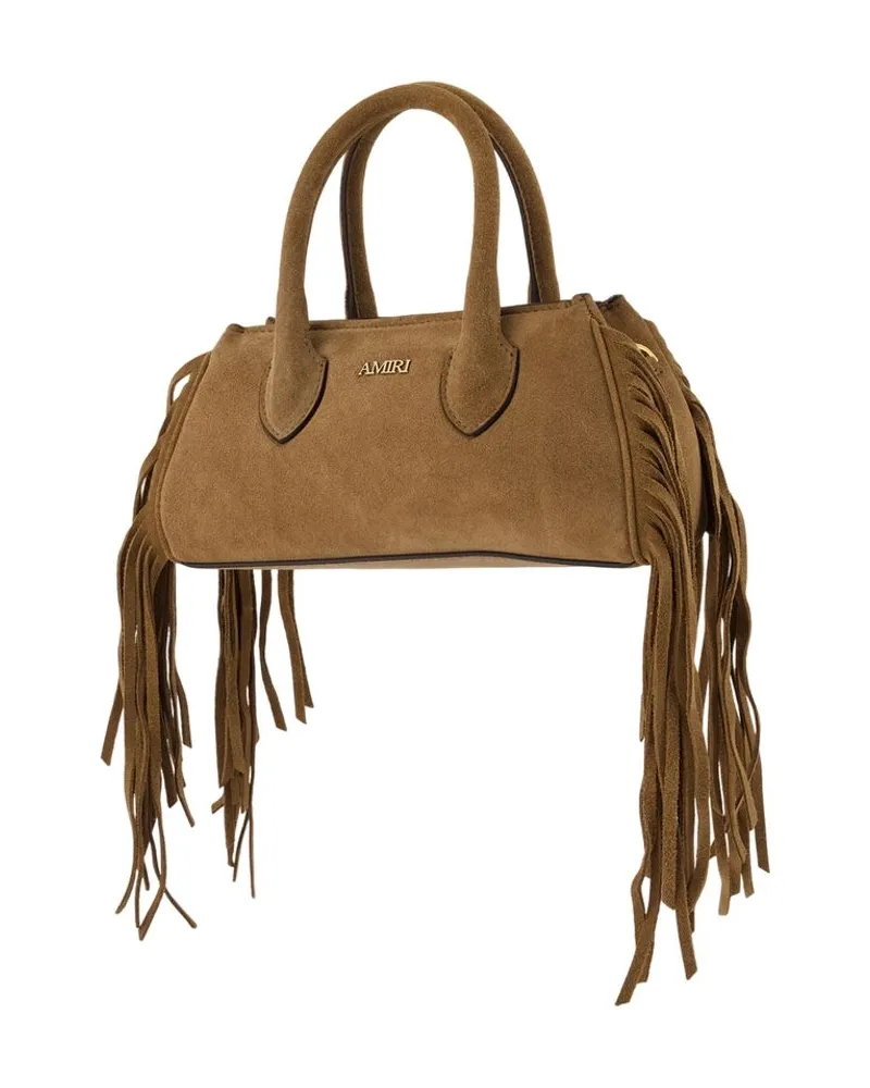Amiri Calfskin Leather Shoulder Bag — Brown Brown