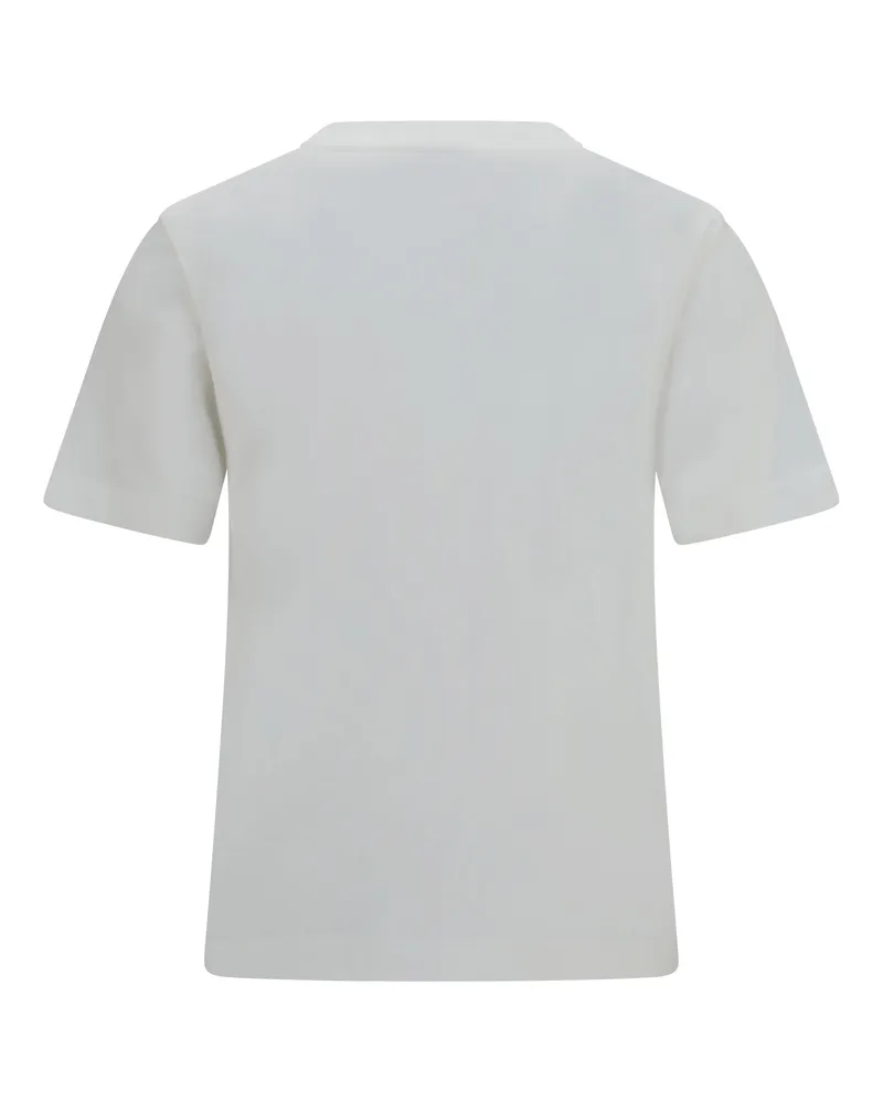 Burberry Women's Cotton T-Shirt Knight Stamp Check Chalk T-Shirts & Jerseys White