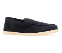 Men's Stringate Loafer Navy Leather Rubber
