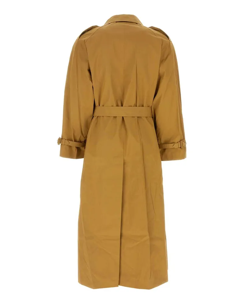 VETEMENTS Unisex Ochre Cotton Oversize Trench Coat Beige Beige