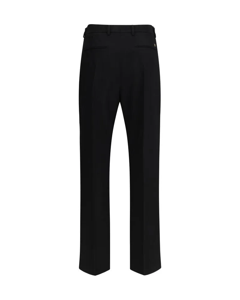 Valentino Garavani Men Black Wool Oves Aries Dress Pants Black