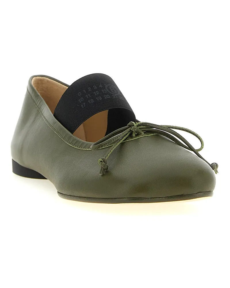 Maison Margiela Women's Bicolor Lambskin Ballet Flats Green