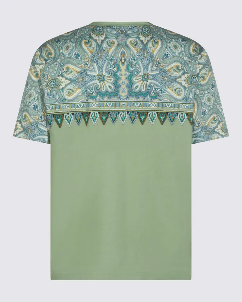 Etro Men's T-Shirts And Polos _100 % Co Green
