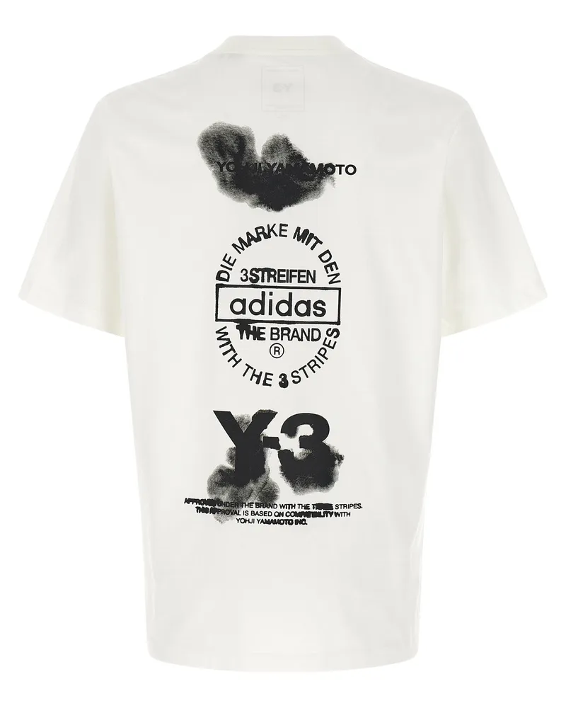 Y-3 Graphic Cotton T-shirt — White White