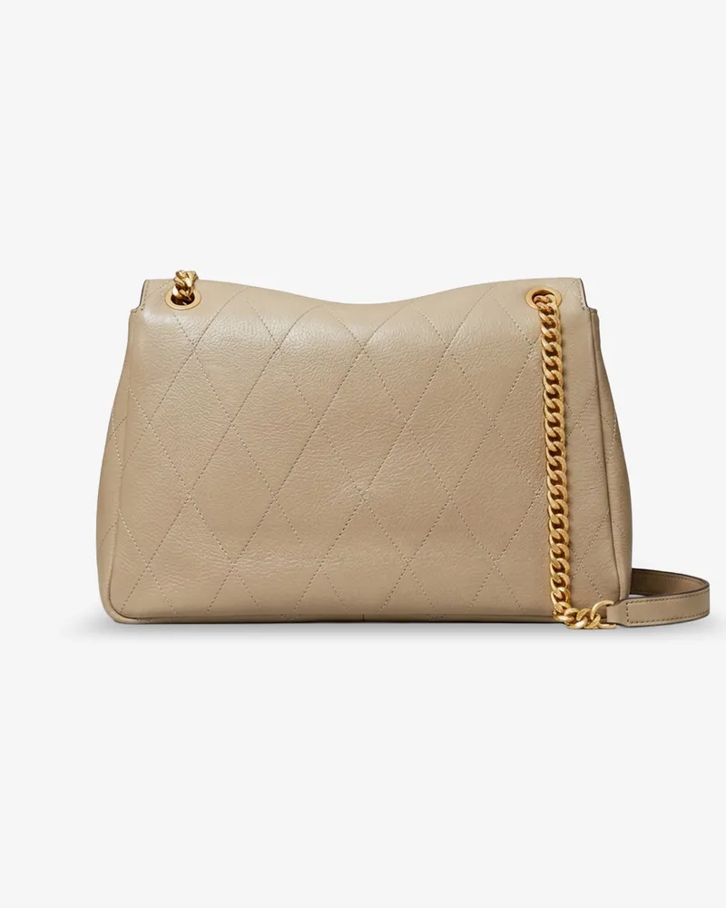 Tory Burch Women's Shoulder Bag Charlie Leather Beige Beige