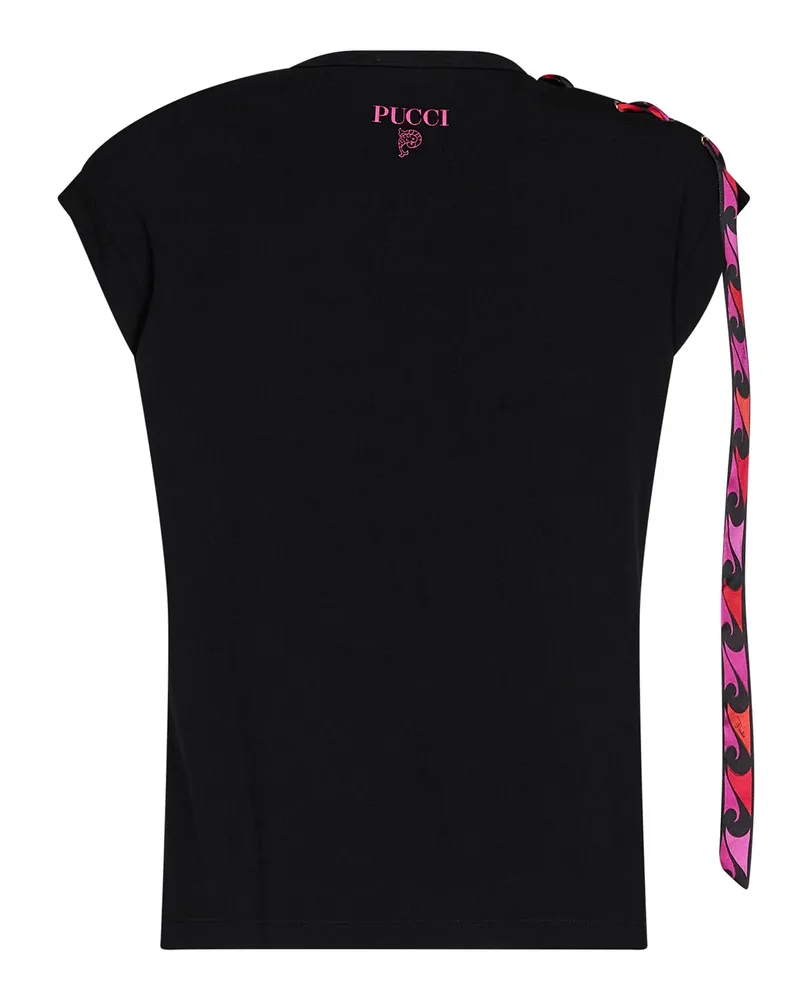 Emilio Pucci Viscose Stretch Jersey Tank Top — Black Black