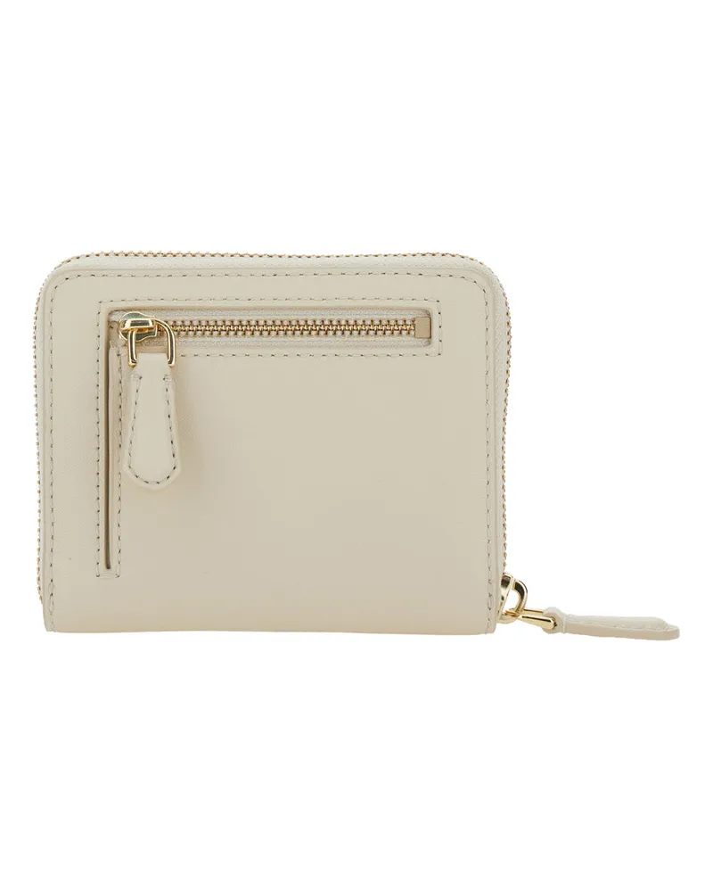 Marc Jacobs Women's Wallet The Slim Compact White Leather Split Cow White