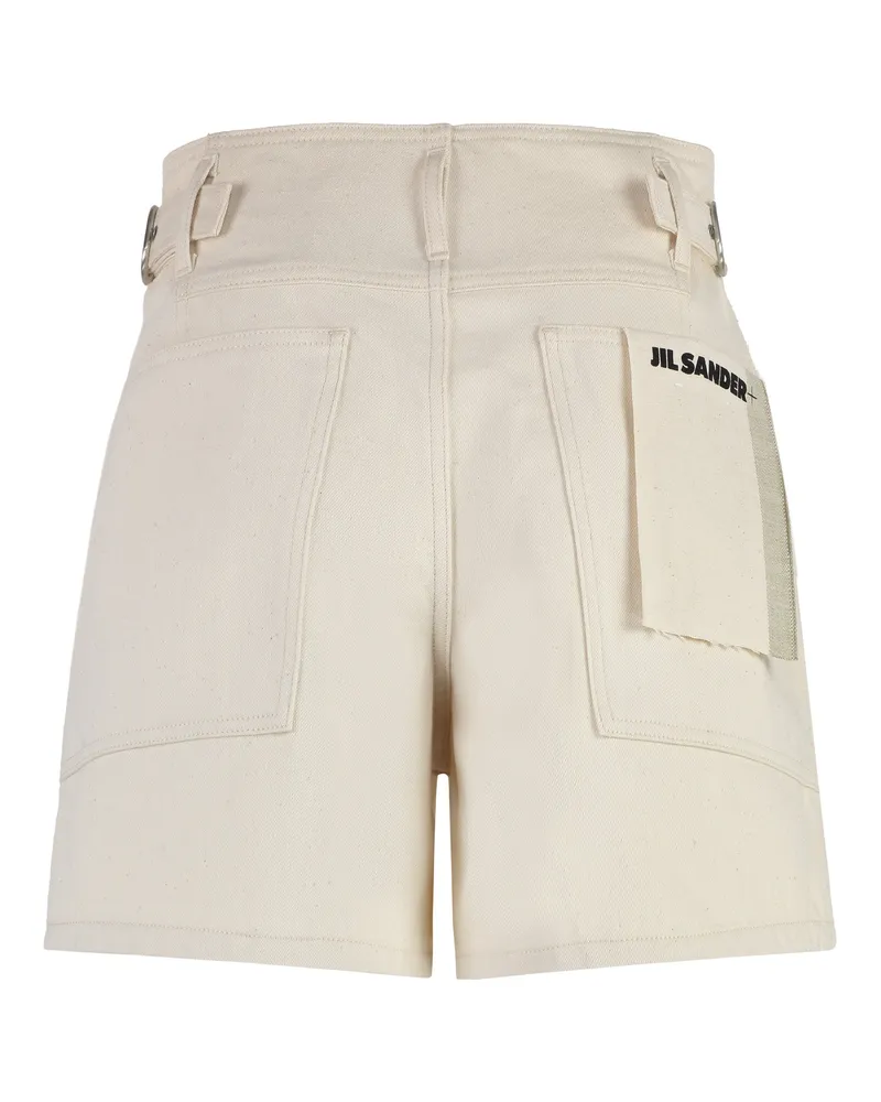 Jil Sander Women's Beige Denim Shorts Cotton Beige