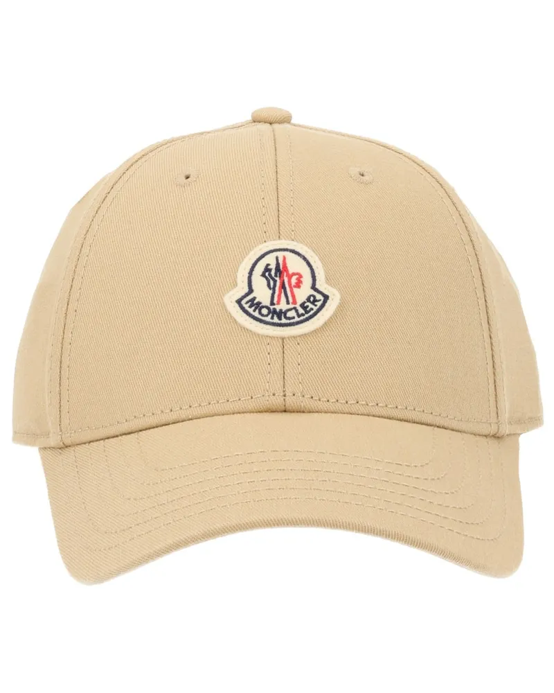 Moncler 3B00008_04863209 Cotton Baseball Cap — Beige Beige