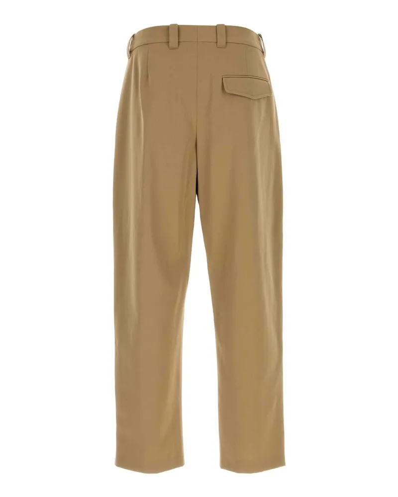 A.P.C. Men's Renato Trousers Beige Cotton Polyester Wool Beige