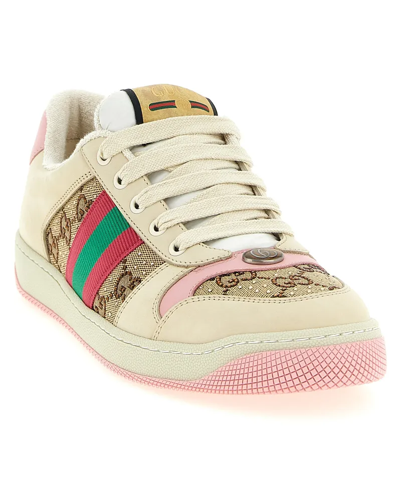 Gucci Women's Multicolor Calfskin Low Top Sneakers Multicolor