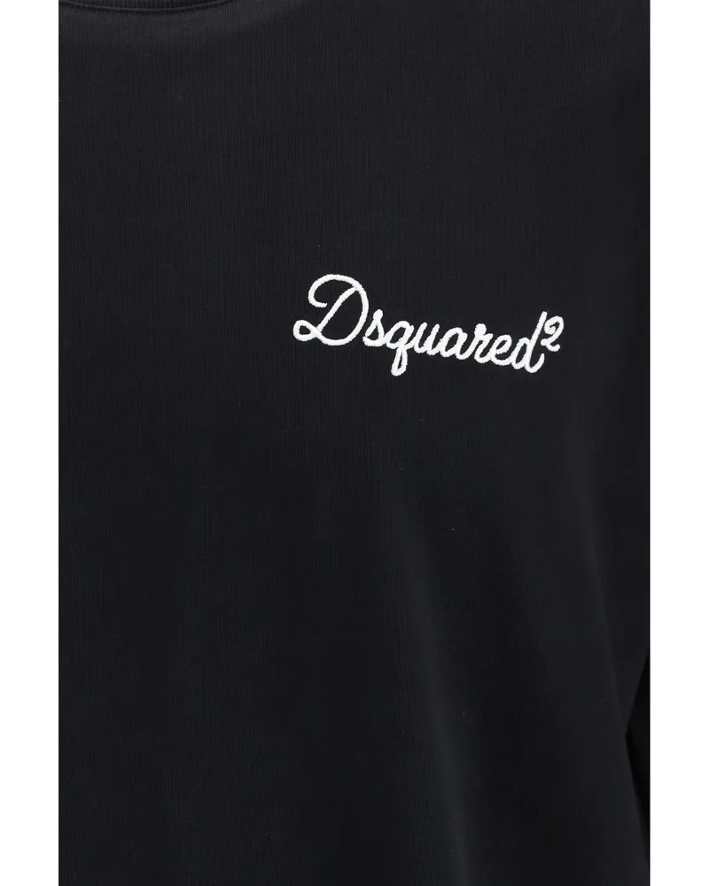 Dsquared2 Men's T-Shirt Signature Black Cotton T-Shirts And Polos Black