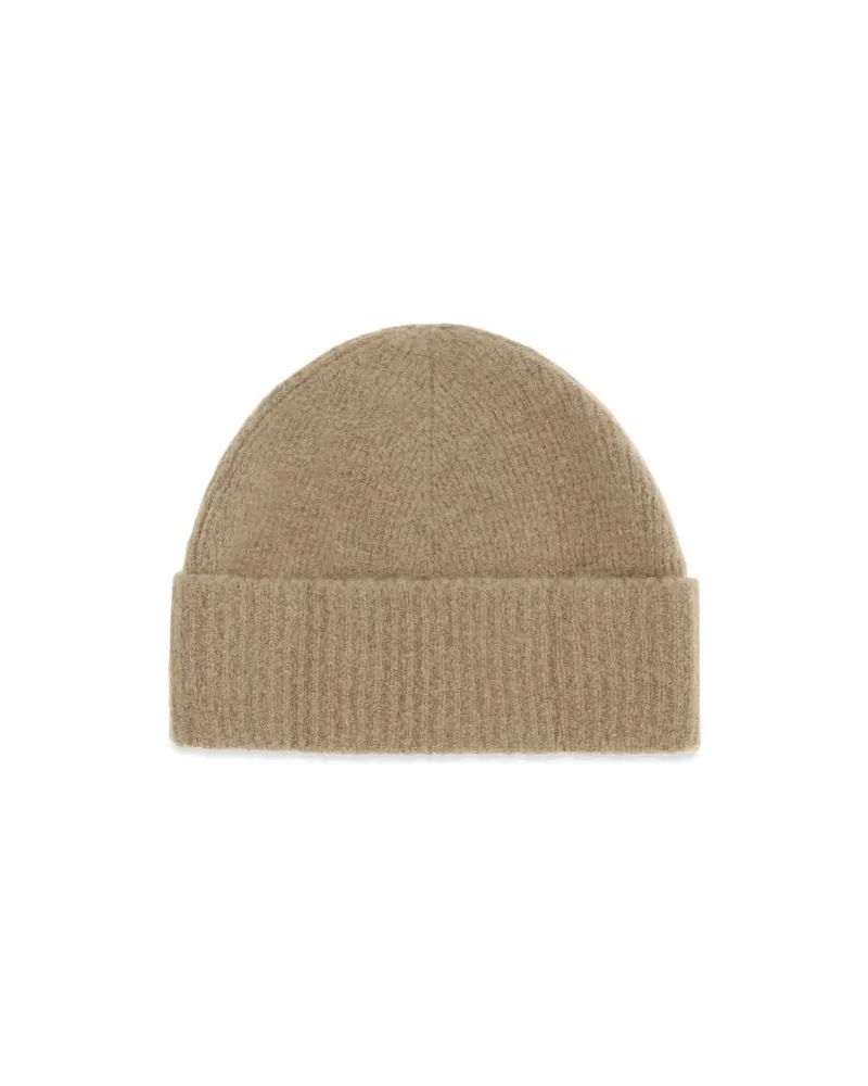 AMI Paris Men's Beige Wool Oves Aries Beanie Accessory Beige