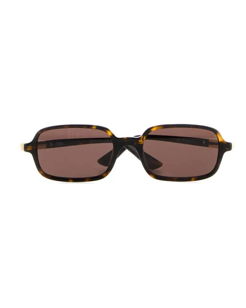 Chloé 53 Exterior: Acetate Occhiali Da Sole Sunglasses Brown