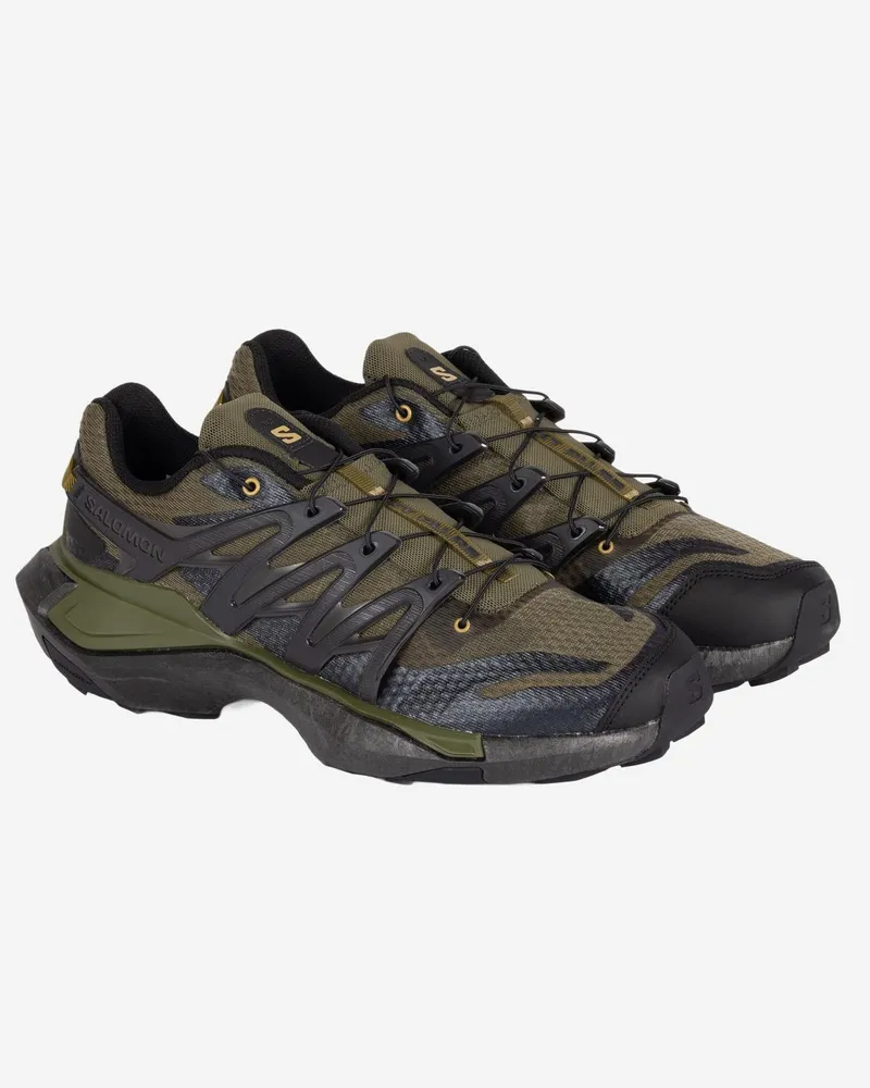 Salomon Men's Sneakers Green Polyester Trainers Green