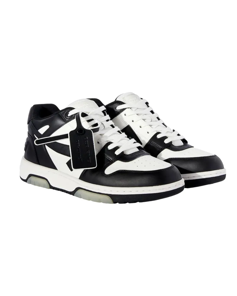 OFF-WHITE Men's Sneakers Out Of Office White-Black Leather Trainers White/black White