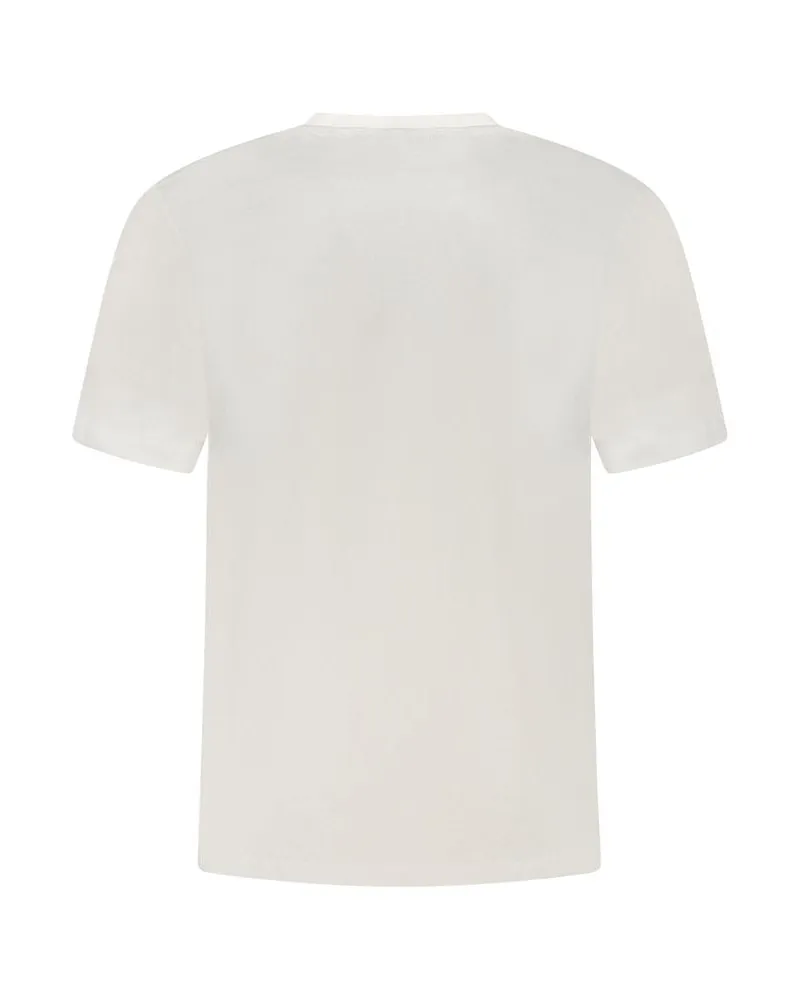 Calvin Klein Logo-Embroidered Cotton T-Shirt — White White