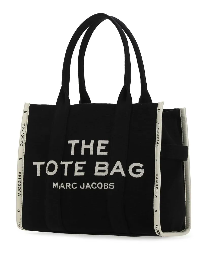 Marc Jacobs Women's Black Canvas The Tote Shopping Bag 001 Cotton + Polyester Borse A Mano Black